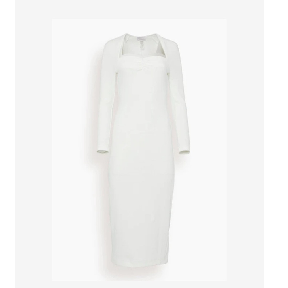 Victor Glemaud Portrait Collar midi dress off white size S